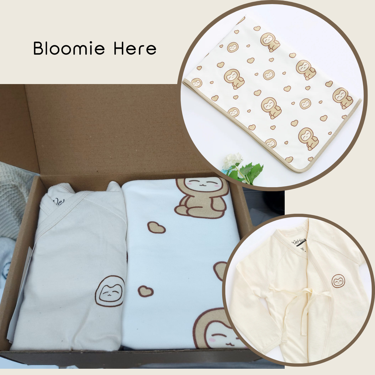 Bloomies -韓國有機棉初生嬰兒禮盒套裝｜滿月酒首選